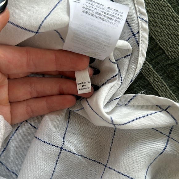 Madewell Central Tie-Sleeve Shirt in Windowpane size XS - Picture 6 of 8